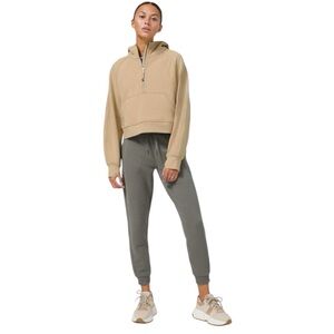 Lululemon Scuba Oversized 1/2 Zip Hoodie Jacket Cotton Fleece Pockets Top Trench